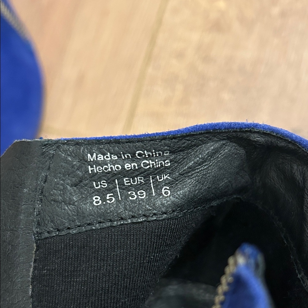 Aldo Royal Blue Suede Ankle Booties - Picture 5 of 5